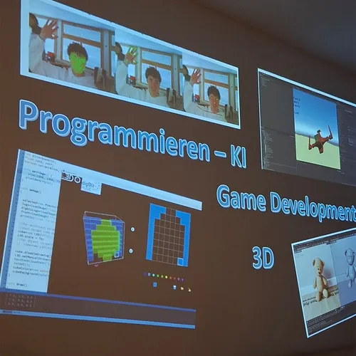 Folie zu Programmieren, KI, Game Development und 3D